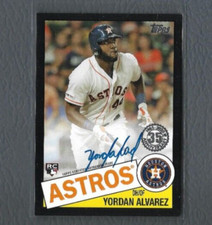 2020 Topps YORDAN ALVAREZ Auto, 1985 Design Black Serial'd/199 Rookie #85A-YA