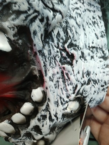 NWT Light Up Zombie Skull Unisex Mask. One Size Fits All - Picture 5 of 9