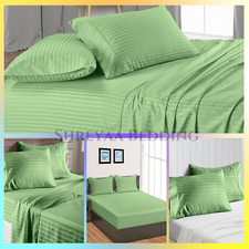 Extra Deep Pocket Bed Sheets 1000 - 1200 TC Egyptian Cotton Moss Stripe