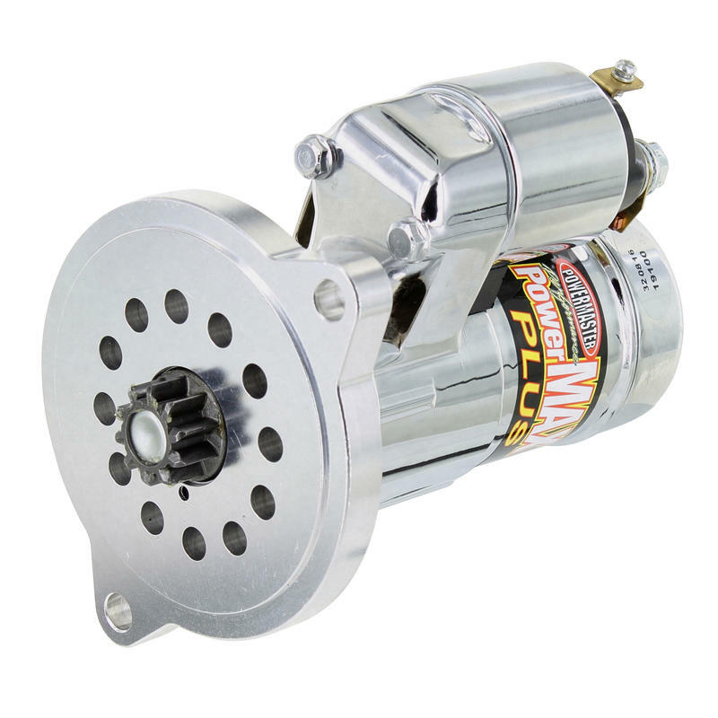 Powermaster Starter 19103; PowerMax Chrome 2Hole for Ford 289/302/351W