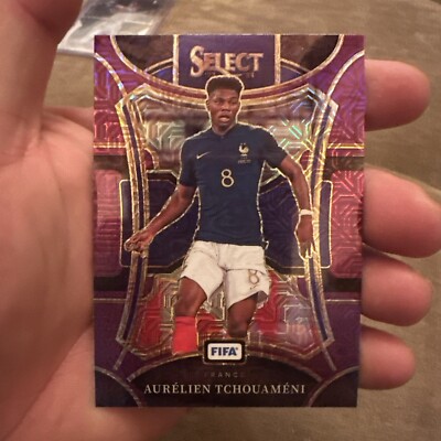 2023-2024 Panini Select FIFA Purple Mojo Aurelien Tchouameni