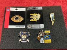 Set of 5 Los Angeles/SD  Chargers Logo Collector Pins BLOWOUT PRICE
