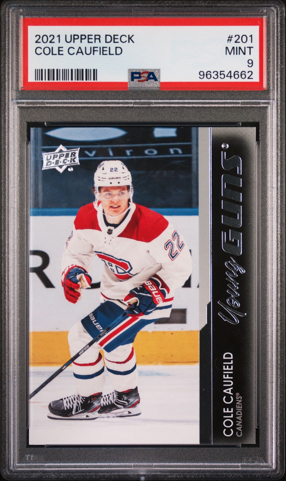 2021-2022 Upper Deck Young Guns #201 Cole Caufield PSA 9