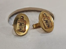 Ballentines Gold-toned Cufflinks Rare Antique