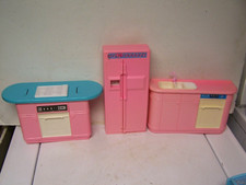 1990 Mattel Barbie KITCHEN STOVE SINK DISHWASHER REFRIGERATOR