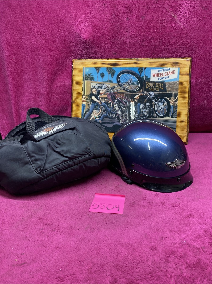 harley 100th anniversary Half helmet small blue bag 2003
