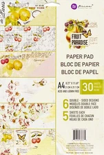Prima Marketing Double-Sided Paper Pad A4 30/Pkg-Fruit Paradise, 6 Designs/5 Eac