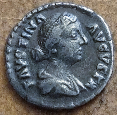RÖMISCHE MÜNZE SILBER DENAR VON FAUSTINA II, FRAU VON MARCUS AURELIUS, D##1.19