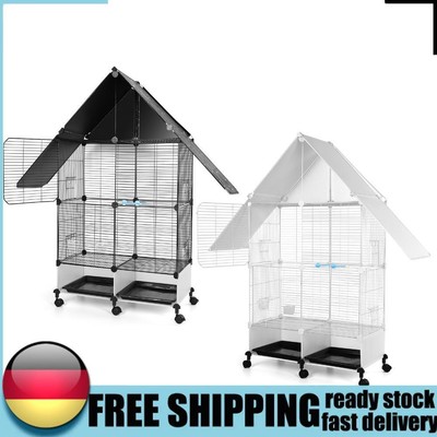 House Shape Bird Cage with Lock Iron Bird Cage for Canary Finch Budgie Lovebirds