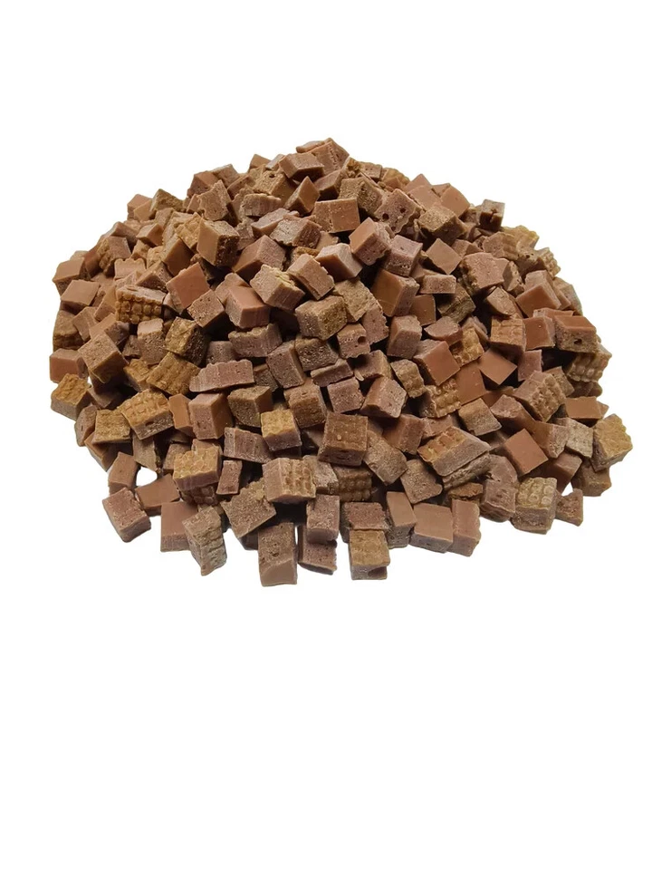 DRIEDDOGTREATS Dried Dog Treats Soft Chicken Liver Mini Cubes Chewy Dog Treats Training Treats