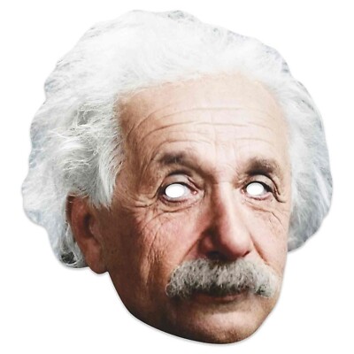Albert Einstein Einzelne 2D Party Gesichtsmaske - Relativität Physiker Schule