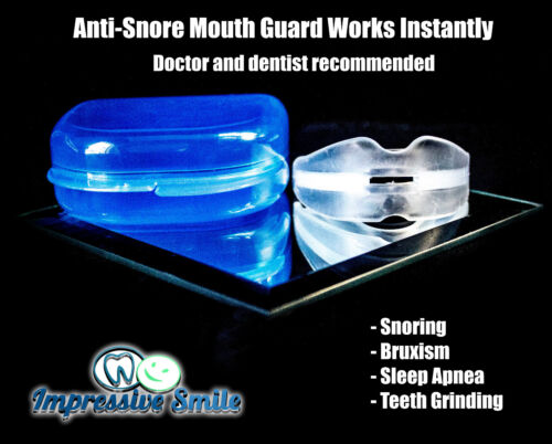 Stop Snoring Mouthpiece Apnea Aid Sleep Anti Snore Bruxism Grind MouthGuard - Picture 1 of 9