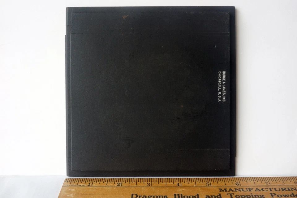 Original Black Burke & James 6 x 6" Wooden Lens Board Undrilled Rare Find - Image 2 of 4