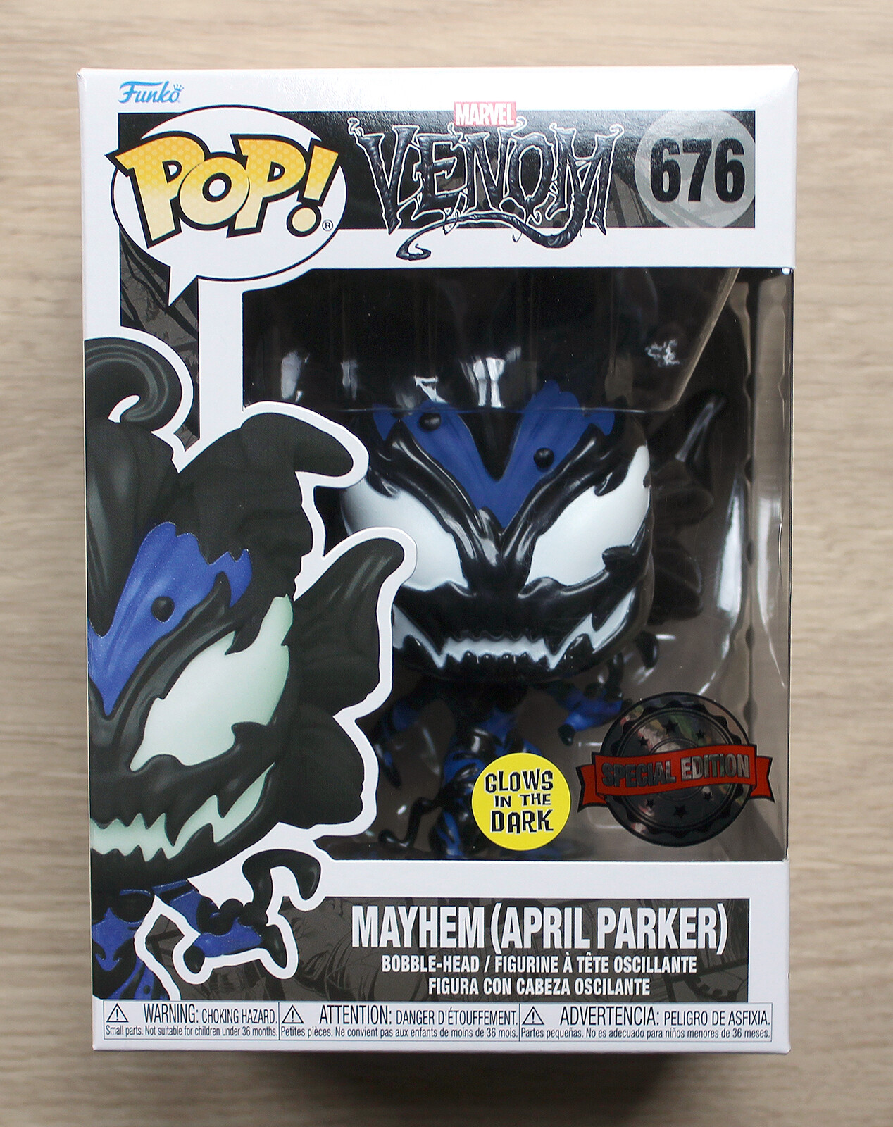 Funko Pop Marvel Venom - Mayhem Gitd + Protector Gratuito