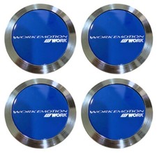 Set Of 4 Work Wheels Emotion Flat Center Caps Blue For Zr10 T7r D9r Kiwami T5r Set Of 4 Work Wheels Emotion Flat Center Caps Blue For Zr10 T7r D9r Kiwami T5r