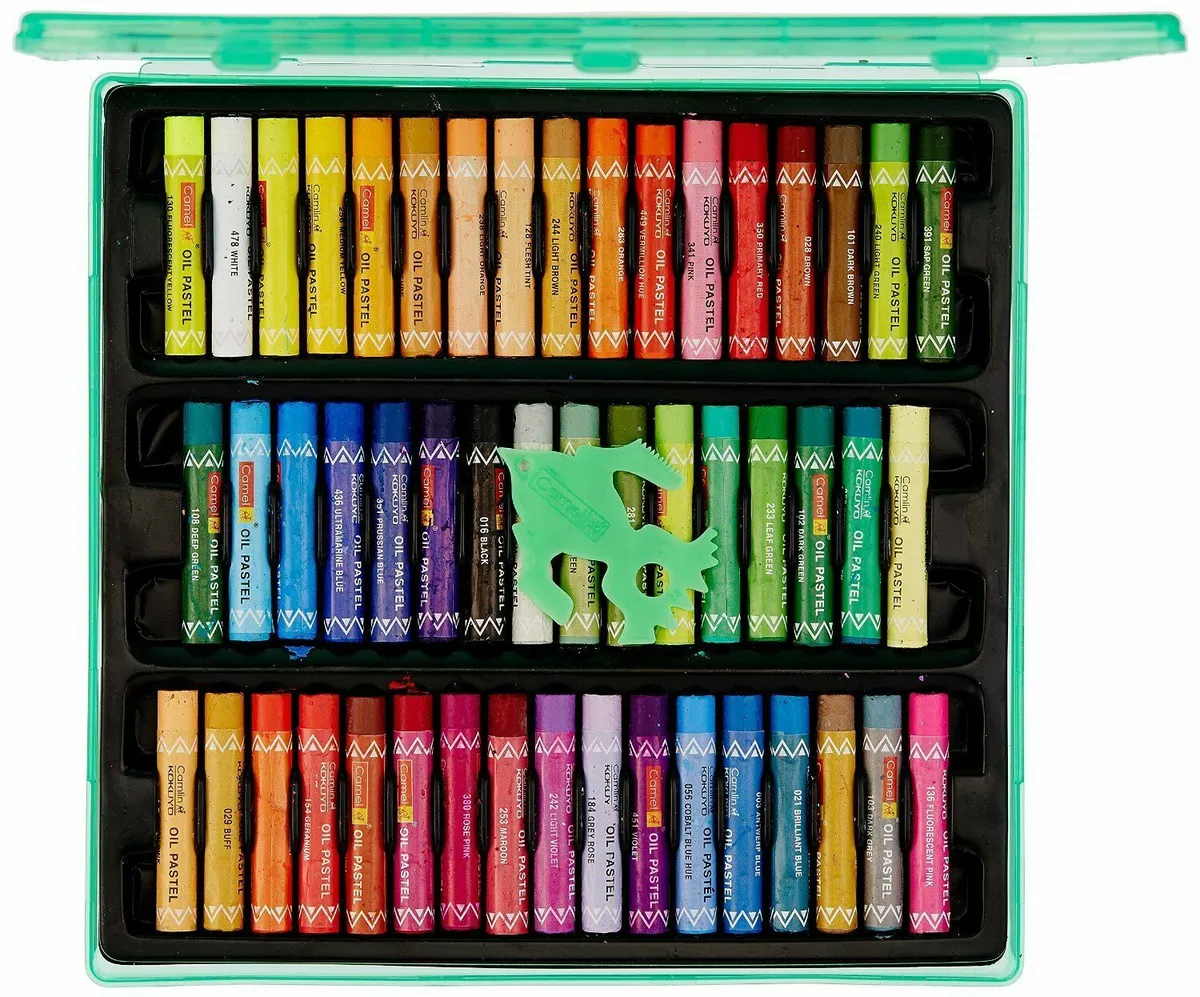 Camlin Kokuyo Oil Pastel Crayons Color 50 Shades Assorted Colours