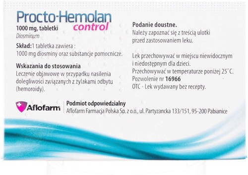 PROCTO-HEMOLAN 20 Tabletten Procto Hämolan Kontrolle Hämorrhoiden, Rektumblutungen, Schmerzen - Bild 2 von 2