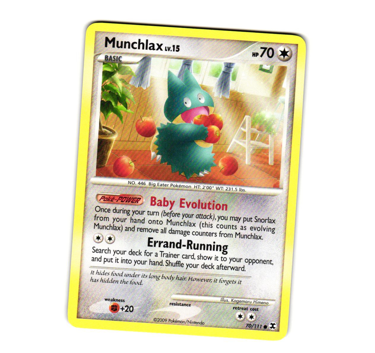 Pokemon Munchlax 70/111 Platinum: Rising Rivals LP