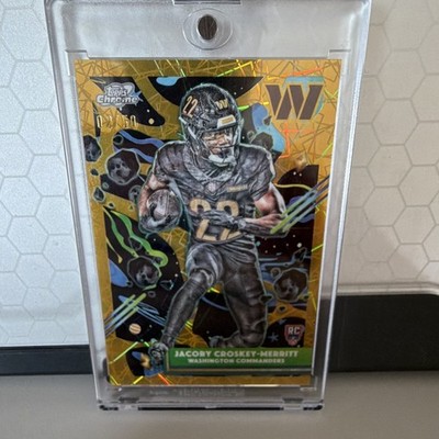Topps 2025 Chrome Cosmic Jacory Croskey-Merritt RC #200 Serial Numbered /50 NFL