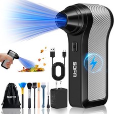 Compressed Air Duster, 125000RPM Electric Air Duster with Brushless Motor, Co...