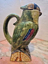 Decanter caraffa pappagallo pappagallo terracotta Italia vintage Angelo Minghetti