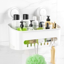 Shower Caddy Suction Cup NO-Drilling Removable Shower Shelf Powerful Heavy Du...