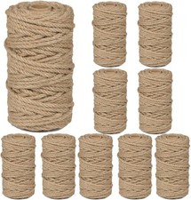 10Pcs 4mm Natural Jute Twine Rope 1200 Feet 10 Pcs, 120 / Pc