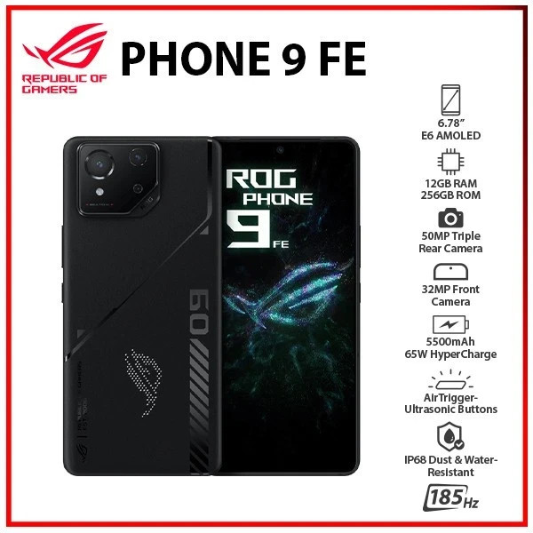 ASUS ROG Phone 9 FE 5G 12GB 256/512GB Dual SIM Global Model Unlocked Black