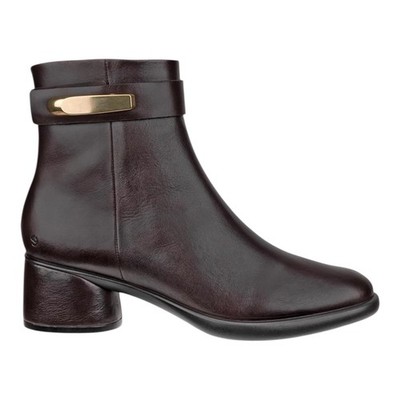 ECCO Sculpted Luxury LX 35 MM Mocha Leather Modern Dress Comfort Ankle Boots NEW