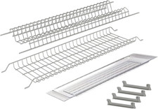 SCOLAPIATTI Acciaio Inox Con Vaschetta Raccogli Gocce (86 CM per Pensili Da 90 C