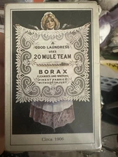 VNT Borax Playing Card Deck USA 80s 90s Cleaning Product Sealed Advertising