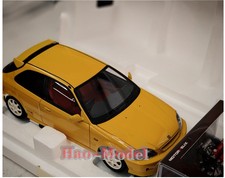 Motorhelix 1:18 Honda Civic Type R EK9 Alloy Model Car birthday Gifts Yellow