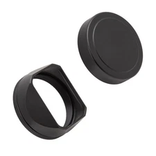 For Fujifilm X100V X100VI Metal Lens Hood Shade with 49mm Adapter Ring Black