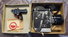 Vintage Paillard Bolex 16mm Movie Camera With 3 Lenses, Box, Papers