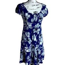 LOFT petites blue flowered dress SP