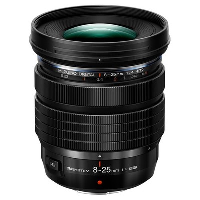 OM SYSTEM M.Zuiko Digital ED 8-25mm f/4 PRO Lens for Micro Four Thirds, Black