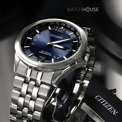 Citizen Elegant Funkuhr Herrenuhr CB0010-88L Blau