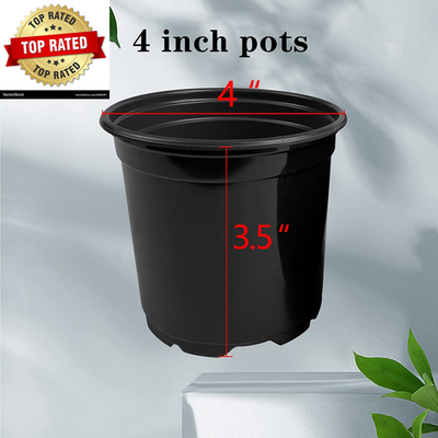 100 Pack Nursery Pots, 4 5 6 Inch Nursery Pot for Plants, Plastic Plant Pots  | eBay