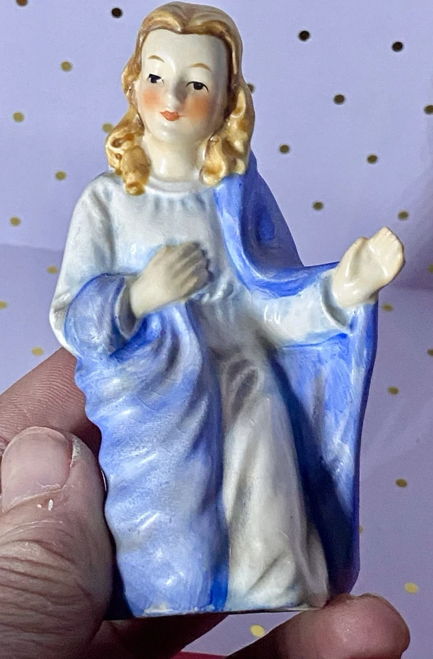 Vintage 1958 Goebel Nativity Joseph Mary Baby Jesus & Lamb W. Germany Christmas - Image 2 of 4