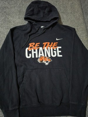 Nike Club Fleece Black Pullover Hoodie Be The Change #At4all Size L