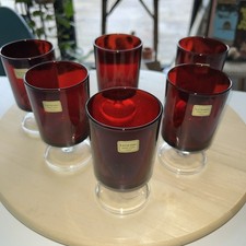 Luminarc Vintage French Ruby Red Wine Cavalier Glasses Set of 6 180ml 4.5” Tall