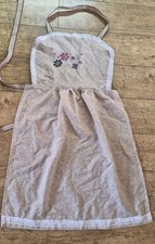 Handmade Apron/Pinny  Small / Medium. Floral Design. Lilac/ Peach/ Lace 