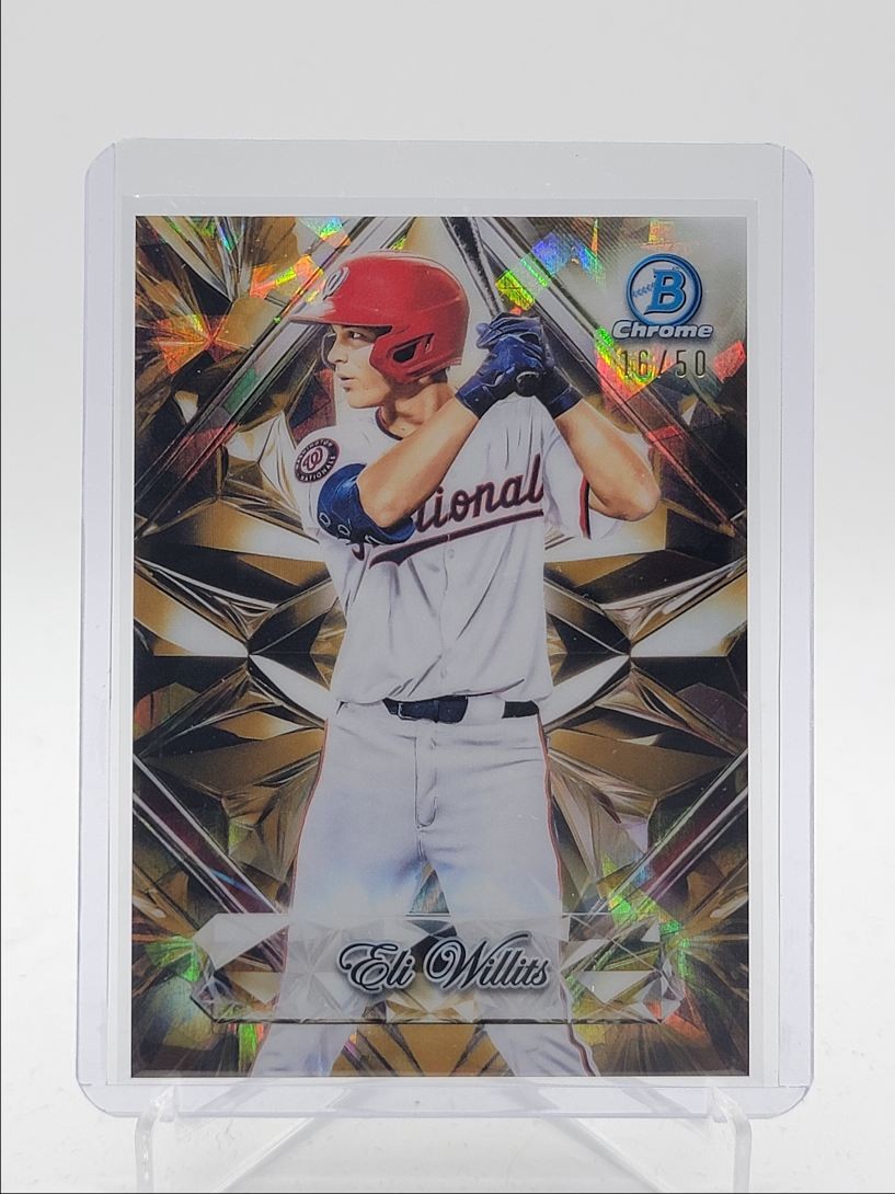 ELI WILLITS 2025 BOWMAN CHROME DRAFT SAPPHIRE SELECTIONS GOLD B /50 Q3855
