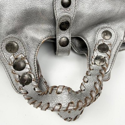 Chloe Silverado Vintage Silver Leather HandBag Y2K Archive Tote