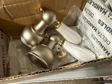 Delta H212NP Metal Sink Faucet Handles Kit - NICKEL AND BRASS