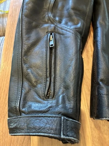 Roland Sands Black Buffalo Leather Moto Jacket Jagger W/Armor Knox Pads Vented S image 8
