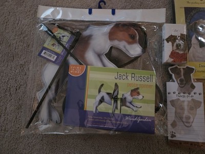 Jack Russell Petite Spinner, Decorative Flag, Note Pad, Tissues