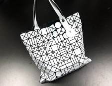 Auth Women's BAO BAO ISSEY MIYAKE Tote Bag White Prism BB53-AG328