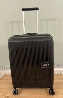 American Tourister Soundbox 55cm schwarz Koffer 4 Rollen TELESKOPGRIFF BESCHÄDIGT
