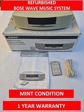 Bose Wave Music System AM/FM Radio and CD Player White  REFURBISHED W/ BOX